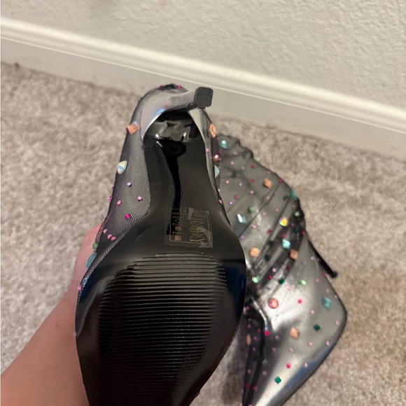 Alexander Wang Metallic Heeled Boots with Colorful Accents - Picture 3 of 4